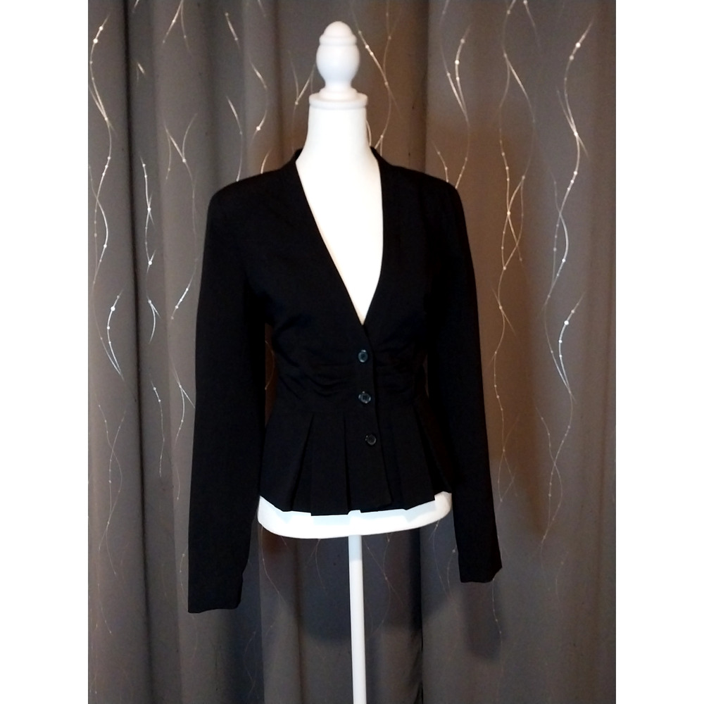 Worthington Blazer Womens 6 Black button jacket lined Classic‎ Office Classic